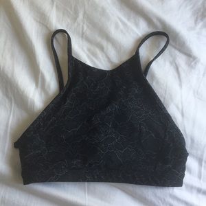 Lululemon Black Floral Sports Bra- size 4